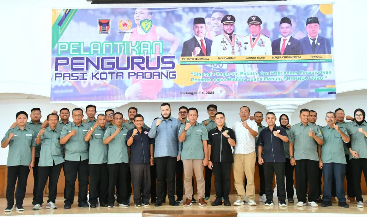 Pengcab PASI Kota Padang Resmi Dilantik, Fadly Amran Tantang Berkontribusi Wujudkan Juara Umum di Porprov Sumbar 2026