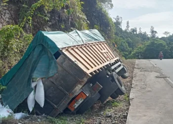 Truk Gagal Nanjak di Bukit Biawak Painan