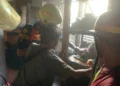 Kondisi bangunan usai kebakaran