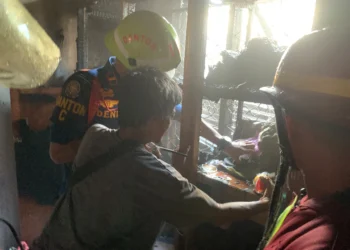 Kondisi bangunan usai kebakaran