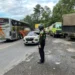 Pengaturan lalin dari arah Solok, Selasa (30/6/2026), pagi.