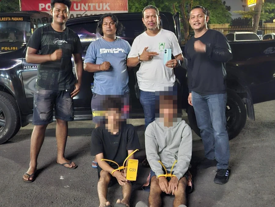 Kurang dari 24 Jam, Polisi Ringkus Dua Terduga Pencuri Handphone di Padang Selatan