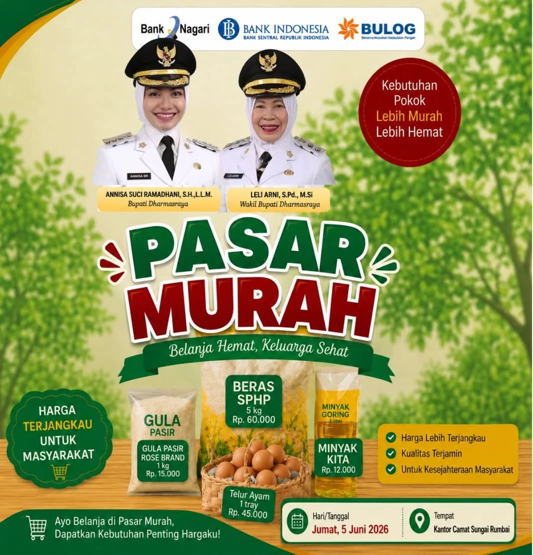 Besok Pagi di Halaman Kantor Camat Sungai Rumbai, Pemkab Kembali Gelar Pasar Murah