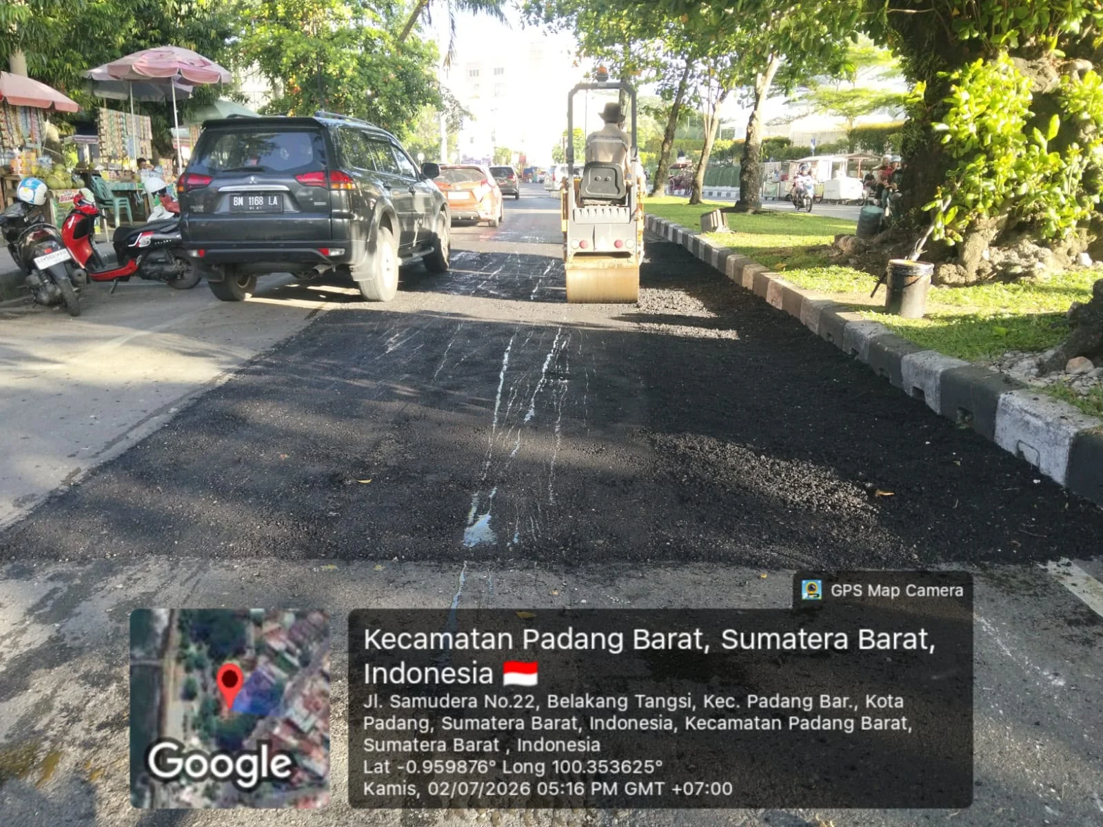 Tim Sigap OP DPUPR Padang Intensif Tambal Jalan Berlubang di Sejumlah Ruas
