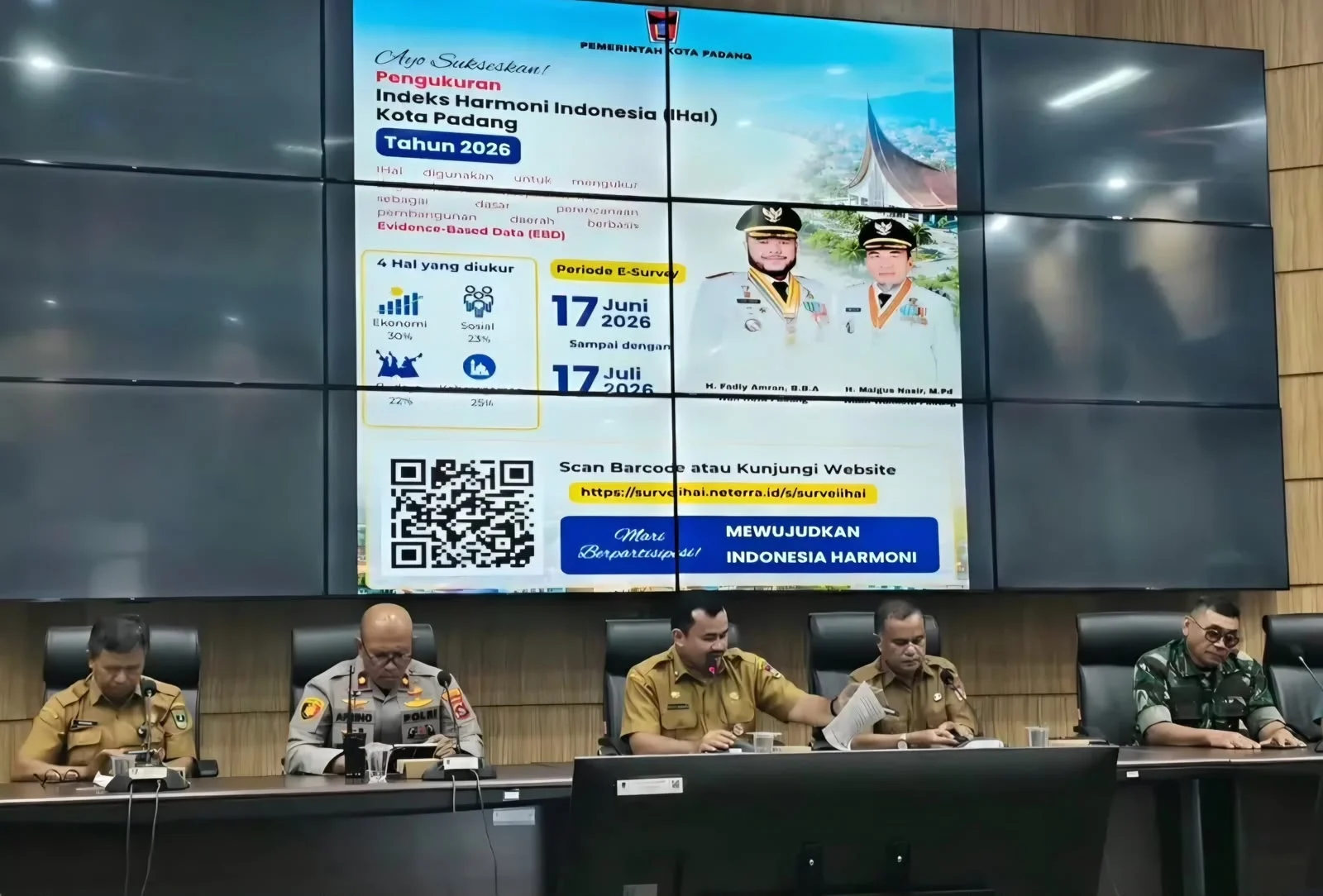 Kesbangpol Padang Imbau Warga Isi Survei Indeks Harmoni Indonesia 2026, Jadi Dasar Penyusunan Kebijakan Berbasis Data