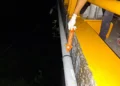 Bekas gantungan tali ditemukan di lokasi penemuan korban, Rabu (8/7/2026), sore