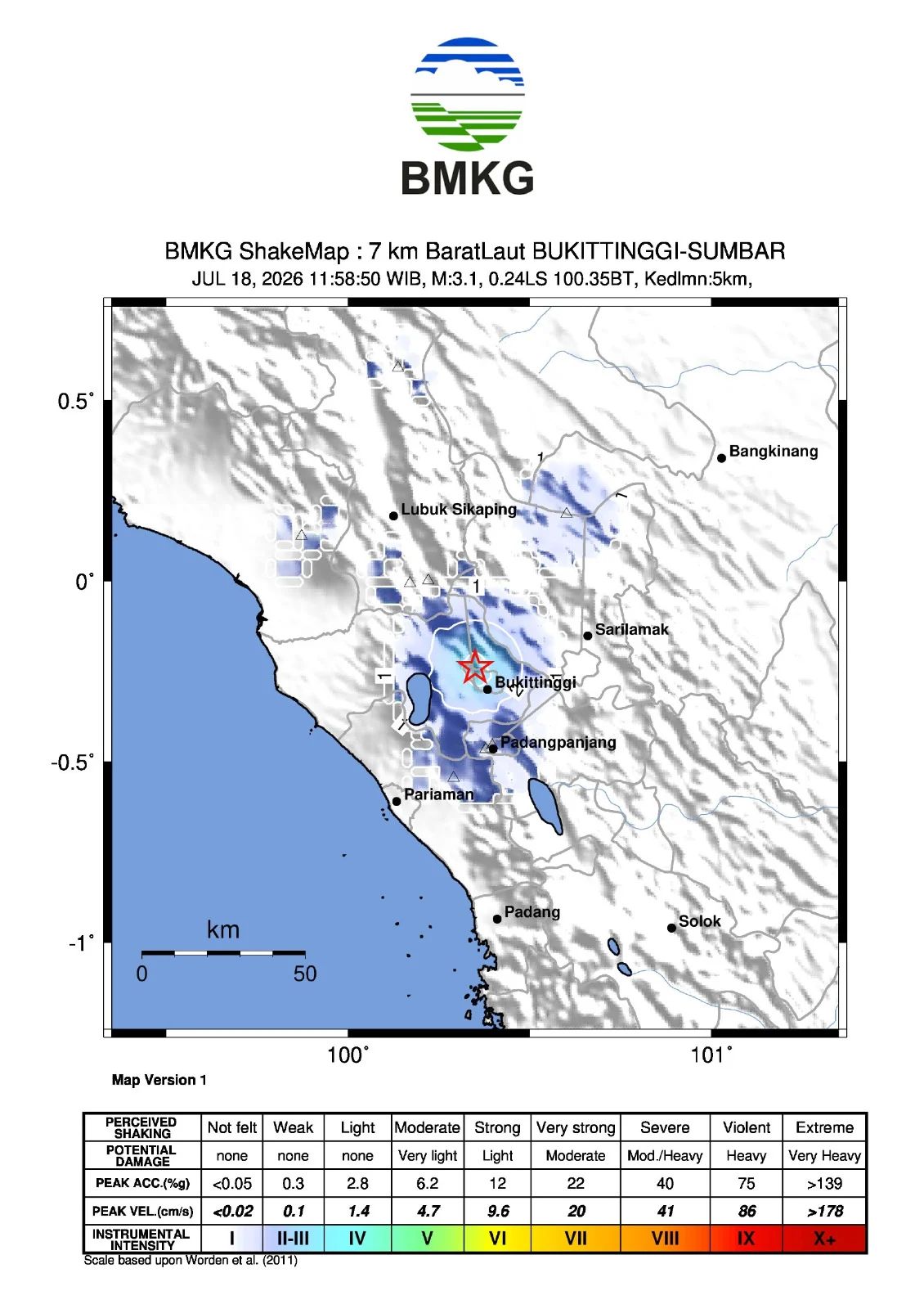 Sumbar Diguncang Tujuh Kali Gempa Tektonik dalam Sehari, BMKG Pastikan M4,6 Tak Berpotensi Tsunami