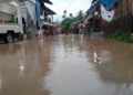Banjir di Pasar Jumat, Nagari Lagan Hilir Punggasan, Sabtu (18/7/2026)