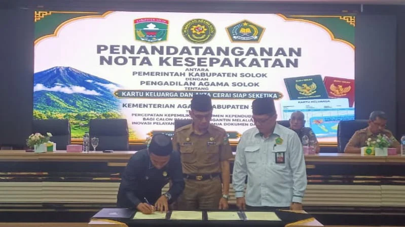 Permudahkan Masyarakat Urus Adminduk, Pemkab Solok Jalin Kerjasama dengan Kemenag dan Pengadilan Agama