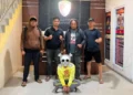 Tersangka saat diamankan Polres Bukittinggi