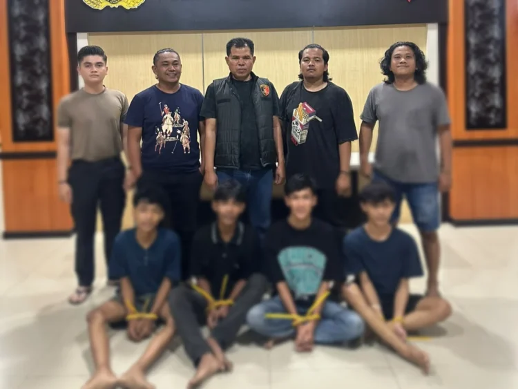 Keempat tersangka diamankan di Polres Pessel, Kamis (23/7/2026)
