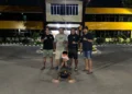 Tersangka saat diamankan di Polresta Padang