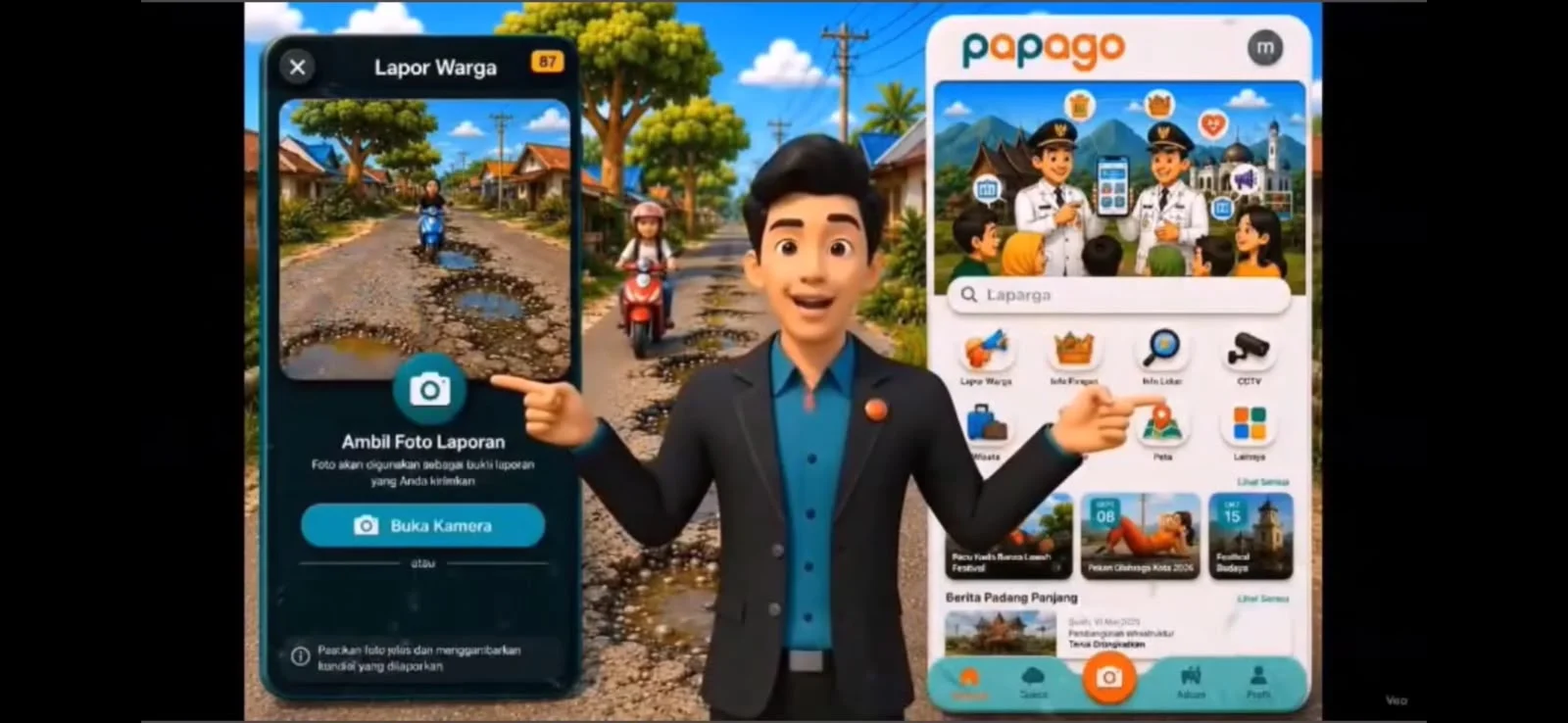 PAPAGO Resmi Diluncurkan di Padang Panjang, Satu Aplikasi Hadirkan Beragam Layanan untuk Masyarakat