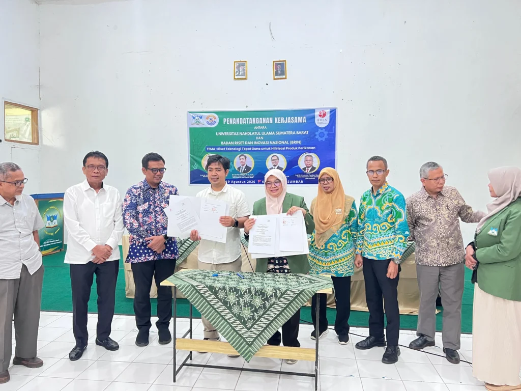 Universitas Nahdlatul Ulama Sumbar Teken MoU Riset Teknologi Tepat Guna dengan BRIN