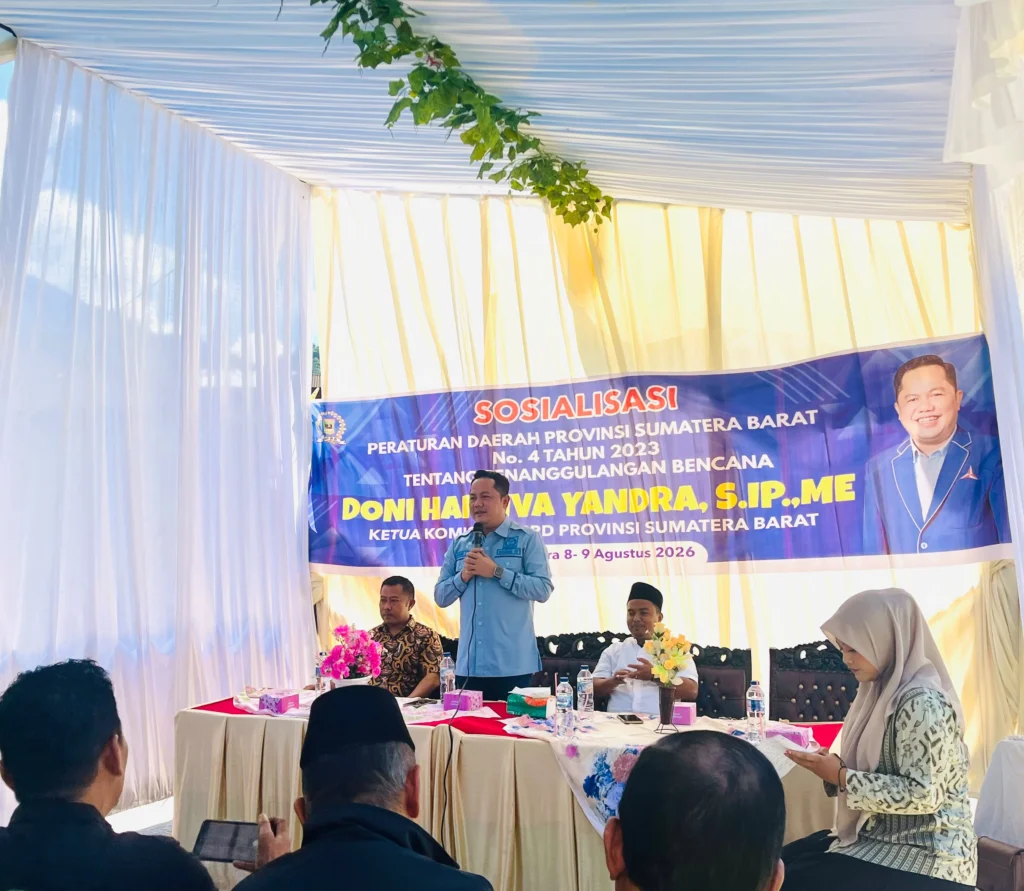 Sosialisasi Perda Bencana di Bayang Utara, Doni Harsiva Yandra Tampung Aspirasi Warga