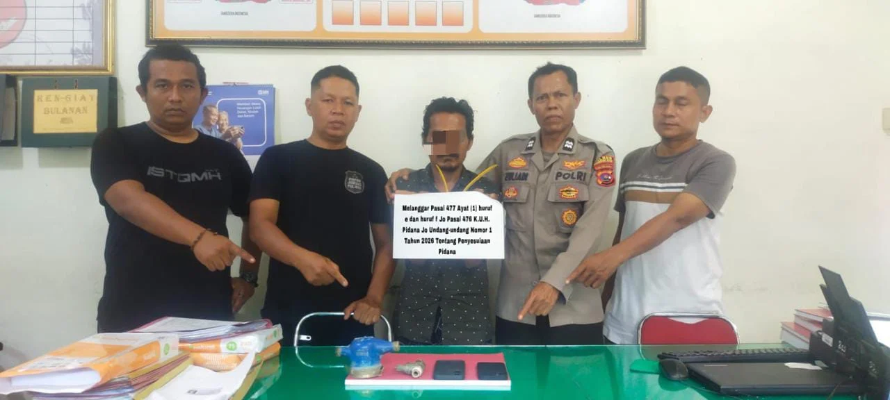 Polisi Ringkus Pria di Bayang, Diduga Curi Dua HP Hingga Meteran PDAM