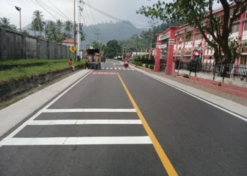 Titik ruas jalan Padang-Kambang, di Bungkus Teluk Kabung sudah dikerjakan