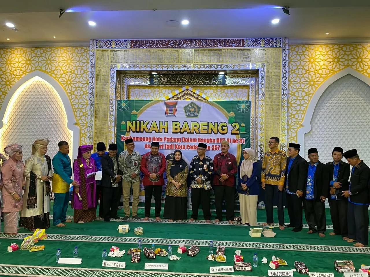 Nikah Massal Jilid II di Padang, 21 Pasangan Resmi Membangun Keluarga Sakinah