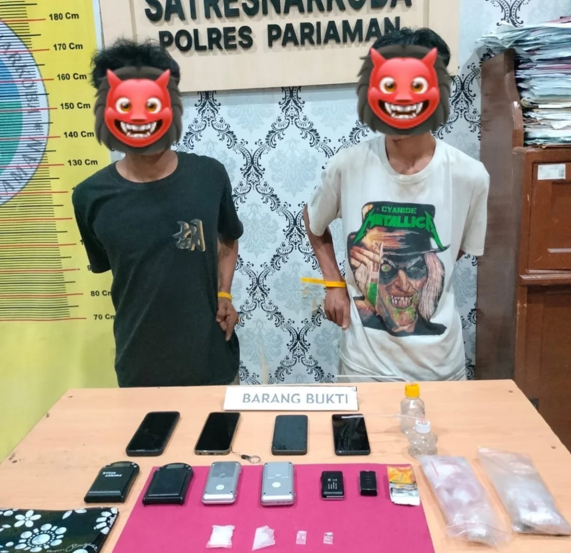 Satresnarkoba Polres Pariaman Bekuk Dua Terduga Kurir Sabu, Satu Pelaku Kabur