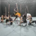 Karya teater Bala Bhumi sutradara Afrizal Harun dari Komunitas Seni Hitam Putih saat proses latihan menyoroti kerusakan lingkungan dan bencana ekologis dipentaskan pada Rabu, 2 September 2026 di Taman Budaya Sumbar. Setelah pementasan dilanjutkan diskusi publik yang dipantik Khalid Saifullah (aktivis lingkungan). Foto Denny Cidaik.
