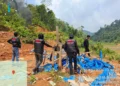 Jajaran Satreskrim Polres Solsel sisir lokasi dugaan Peti, Jumat (21/8/2026)