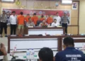 Kapolres Pasaman Barat AKBP Agung Tribawanto pimpin persrilis, Senin (24/8/2026)