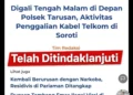 Screenshot soal informasi dugaan penggalian kabel Telkom di Pessel malam (Tiktok)