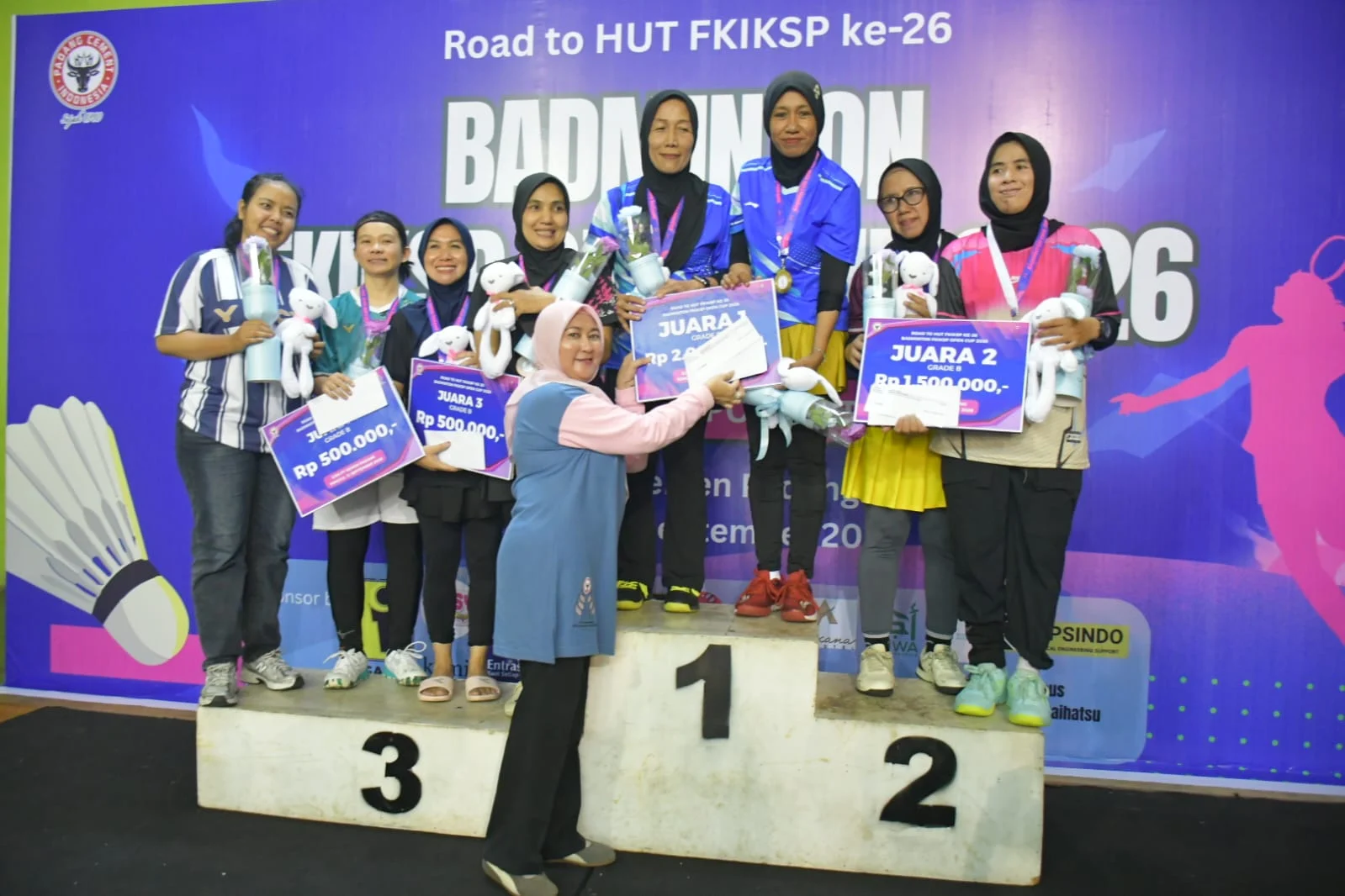 Badminton Cup 2026 Semarakkan HUT ke-26 FKIKSP, 32 Pasangan se-Sumbar Unjuk Kemampuan