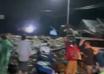 Kondisi Arosuka usai diterjang galodo, Senin (21/9/2026), malam.
