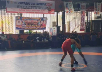Arena Gulat di Porprov Sumbar di Padang