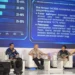 Para narasumber berbincang dalam sesi talkshow mengenai hilirisasi riset dan inovasi pada rangkaian UI Innovation Festival 2026 di Gandaria City, Jakarta, Jumat (2/10/2026).